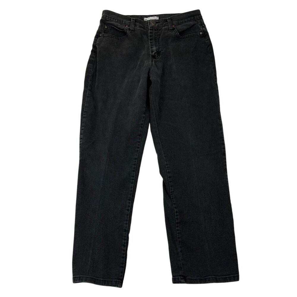 Lee Women's Jeans Size 10 Short Black Denim Straight Leg Relaxed Fit Casual